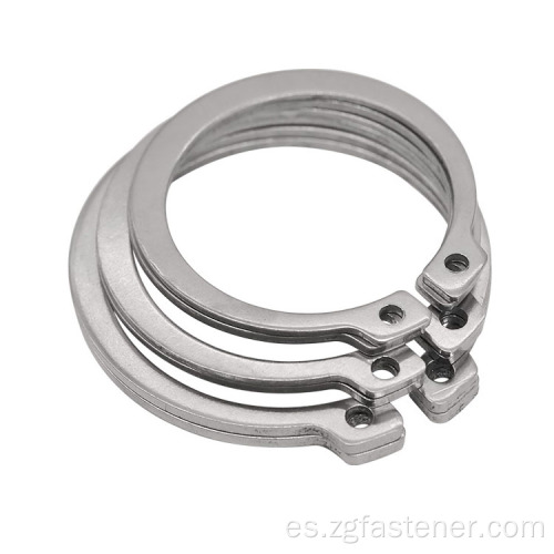 Anillos de retención de acero inoxidable para ejes DIN471